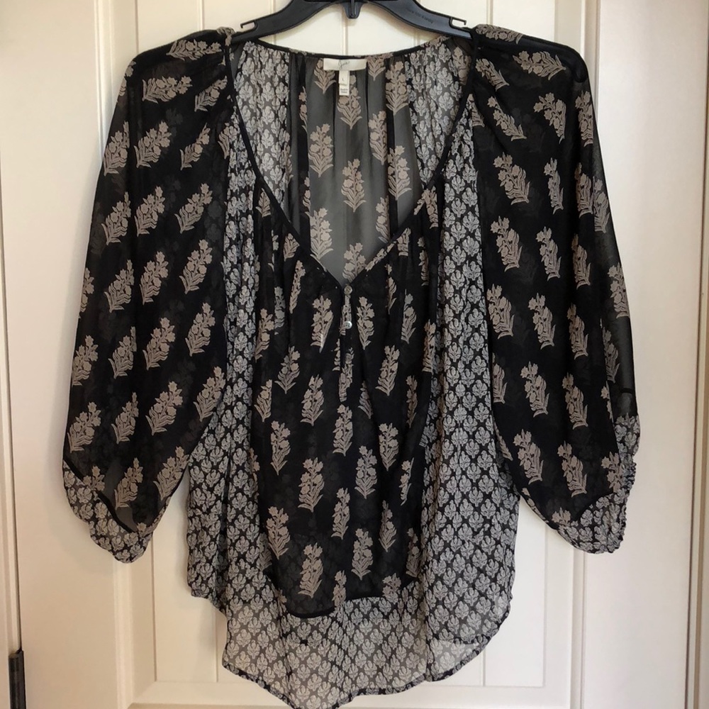 JOIE V-Neck 3/4 sleeve print Blouse
